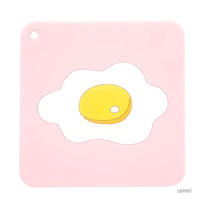 칼라 실리콘 냄비받침 핑크에그