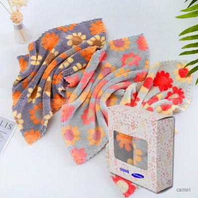 극세사 플라워 벨벳 행주 2p 28cm