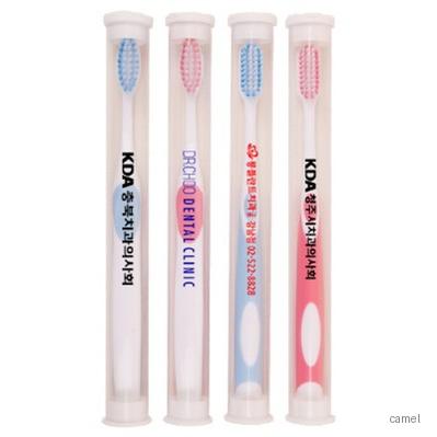 고급형 칫솔 A B 투명 원통케이스 세트