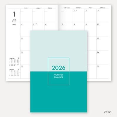 2026 월간 플래너 노트 책제본 32절 B6