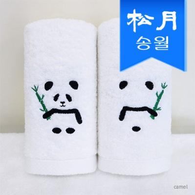 송월타올 판다 바오프렌즈 160g 코마 40수 세면타올 기념수건 답례품 1매