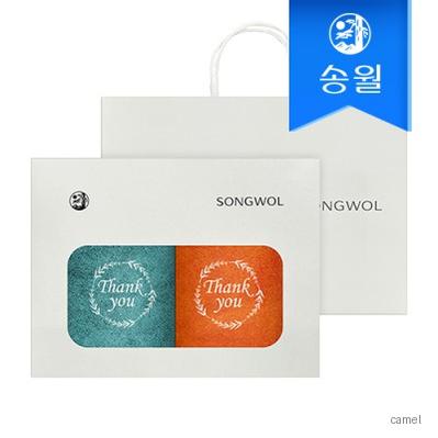 송월타올 땡큐 200g 뱀부얀 호텔수건 2매 선물세트 쇼핑백 기념수건 답례품