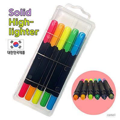 뉴블랙고체형광펜 5P세트