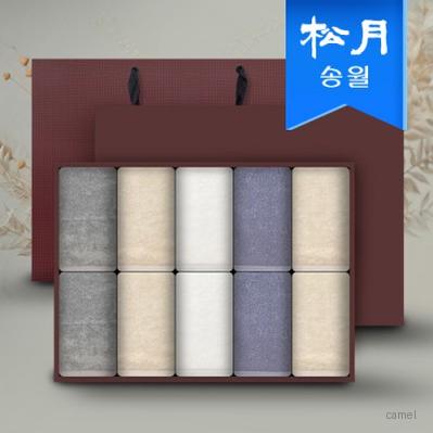 송월타월 160g 코마 40수 10매 세면타올 선물세트 쇼핑백