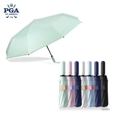PGA 210T파스텔칼라풀코팅 3단전자동우양산 UPF50 0209646