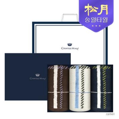 송월타올 카운테스라마 체크40 200g 3P 타올세트