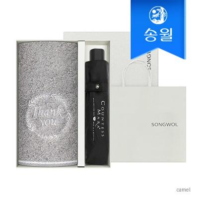 송월 타올우산 2매 선물세트 땡큐 190g1 3단폰지1 쇼핑백