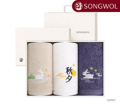 송월 추석타올 래빗문 160g 3p 세트