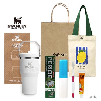 스탠리 플립스트로591ml 텀블러세트5호 페리오100g 파우치 뉴따봉LG칫솔치약 쇼핑백포함