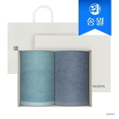 송월타월 항균무지 2매 선물세트 크림상하 쇼핑백 답례품