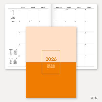 2026 월간 플래너 노트 책제본 A4