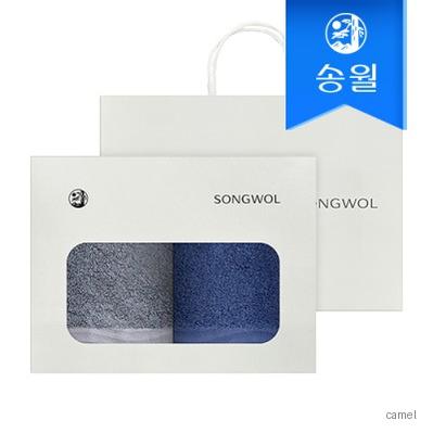 송월타올 호텔수건 라운드 190g 코마 40수 2p 선물세트 쇼핑백 기념수건 답례품