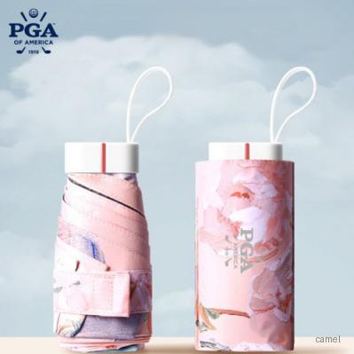 PGA 미니 5단 접이식 컴팩트 휴대용 초경량 포켓 양산 upf50 0189945