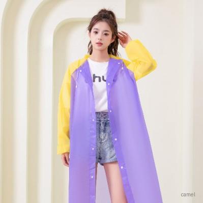 로페리아 컬러 매칭 여성용 EVA 롱 아웃도어 하이킹 우의 0219617