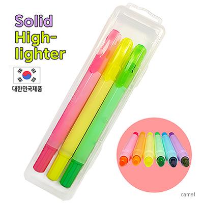 뉴칼라고체형광펜 3P세트