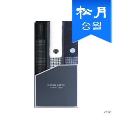 송월 타월우산 3매선물세트 SWU 2단 모던체크1 호텔컬렉션 톤2 기념수건 답례품