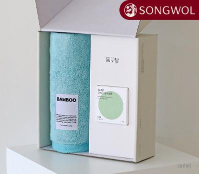 송월 뱀부화이트라벨 동구밭 샴푸바 세트