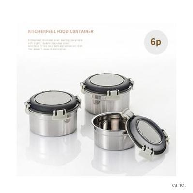 키친필 스테인레스 밀폐용기 찬통6p