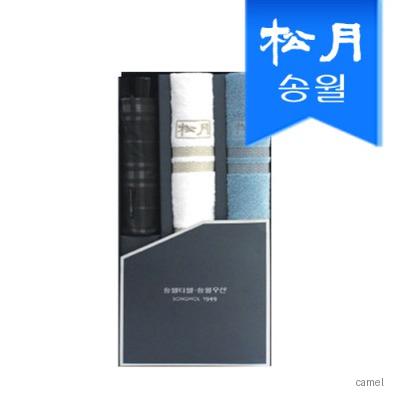 송월 타월우산 3매선물세트 SWU 3단 모던체크1 노을2 기념수건 답례품