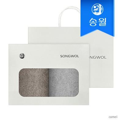송월타월 뉴컬러무지 2매 선물세트 쇼핑백 답례품