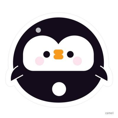 펭귄자유형 둥글이 부채