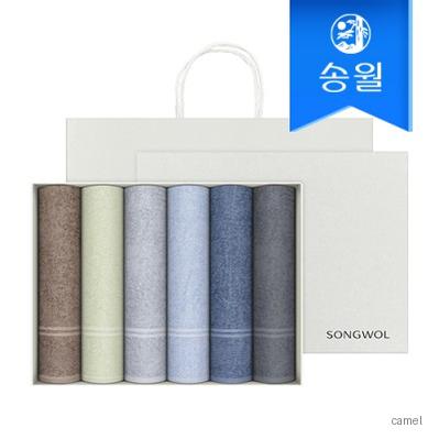 송월타올 호텔수건 데일리 데이라인 110g 6p 선물세트 쇼핑백 기념수건 답례품