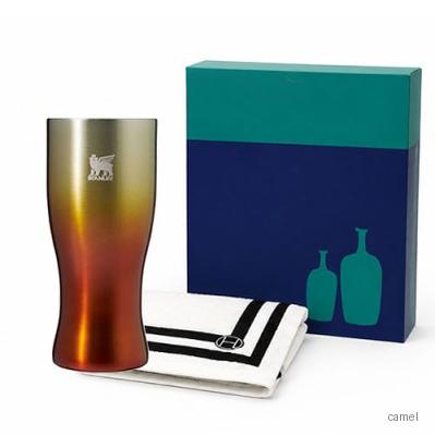 스탠리 골든아워 프리즘 필스너 비어글라스 443ml 고급핸드타올1P세트