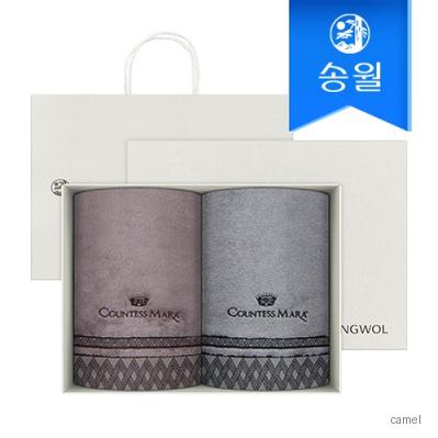 송월타월 카운테스마라 클래스44 2매 선물세트 CM상하 쇼핑백 답례품