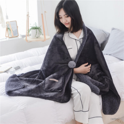 로페리아 플란넬 투포켓 망토 담요 0216591
