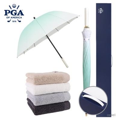 PGA 60 16K그라데이션가죽손잡이 호텔스페셜180타올세트