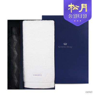 송월 40수 포인트40 타올 200g 3단 큐브 완전자동 우산 2P 콤보세트