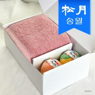 배스밤 수건 기프트세트C 180g 코마 40수1 밤2 타올 배쓰밤 버블 바 입욕제 선물세트