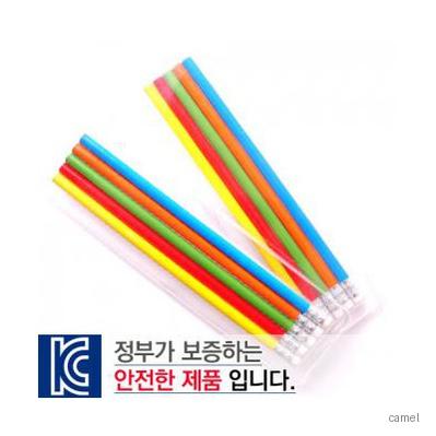 투명사각 무지개연필5P세트