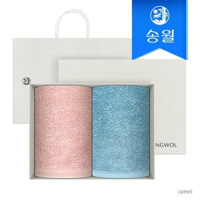 송월타월 180g코마사40수 2매 선물세트 크림상하 쇼핑백 답례품