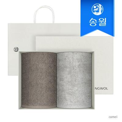 송월타월 뉴컬러무지 2매 선물세트 크림상하 쇼핑백 답례품