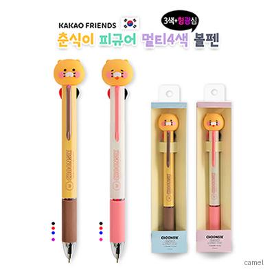카카오 춘식이 피규어 멀티 4색 볼펜 3색 형광심