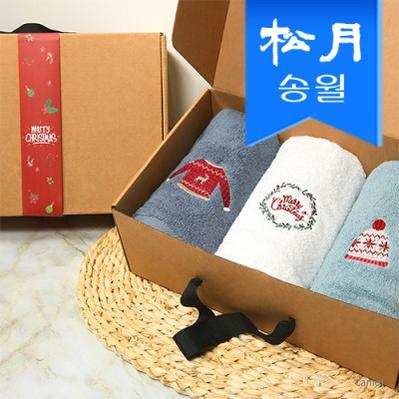 송월 크리스마스 윈터데이 3매 선물세트 크라프트 띠지