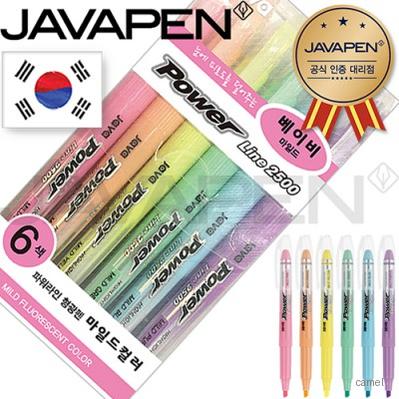 자바 파워라인베이비마일드형광펜6P