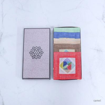 나빌레라 모시조각보 컬러 컵받침 5p