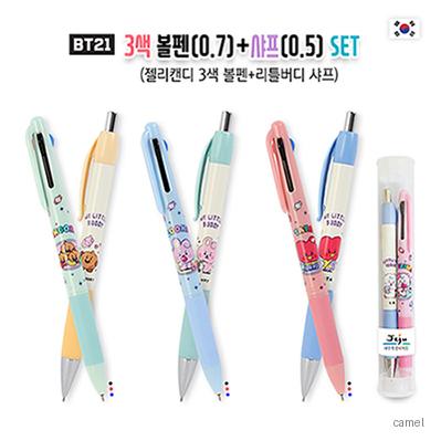 BT21 3색 볼펜 샤프 세트