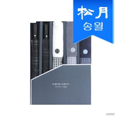 송월 타월우산 5매선물세트 SWU 2단 모던체크2 호텔컬렉션 톤3 기념수건 답례품