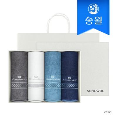송월 CM더블다이아 세면타월 4매선물세트 쇼핑백 기념수건 답례품