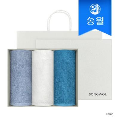 송월타월 항균 프리미엄무지170g 3매 선물세트 쇼핑백 답례품