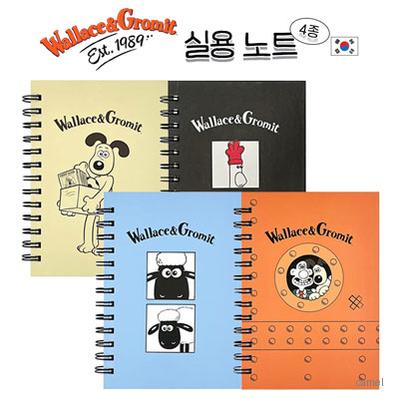 월레스와그로밋 실용 노트1P 4종