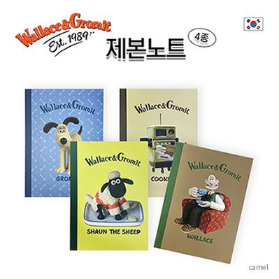월레스와그로밋 제본 노트1P 4종
