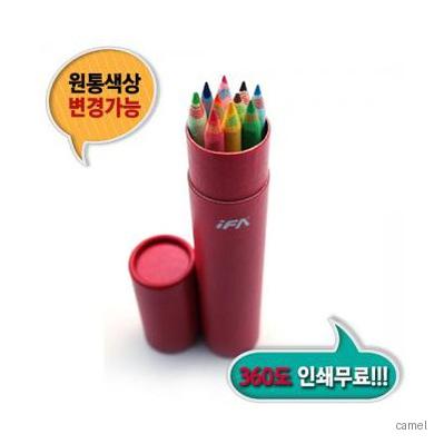 제브라색연필 10본입 적색원통