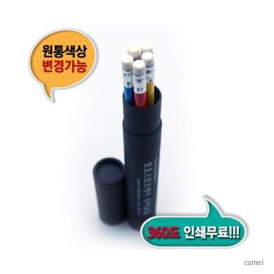 원형지우개연필 5본입세트 검정