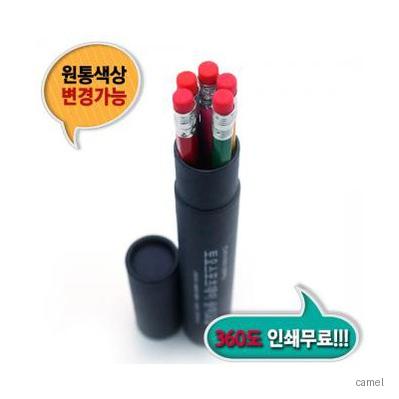 육각지우개연필 5본입세트 검정