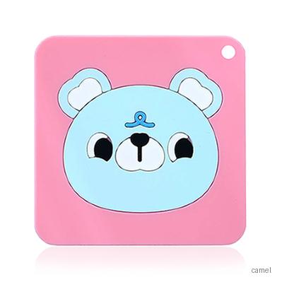 칼라 실리콘 냄비받침 곰돌이
