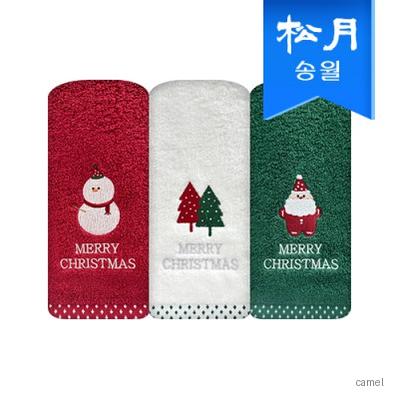 송월타올 크리스마스 파티 130g 1매 세면타올 기념수건 답례품